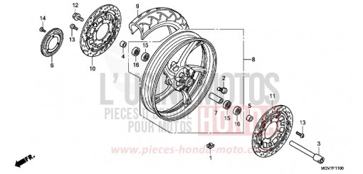FRONT WHEEL CBR600FB de 2011